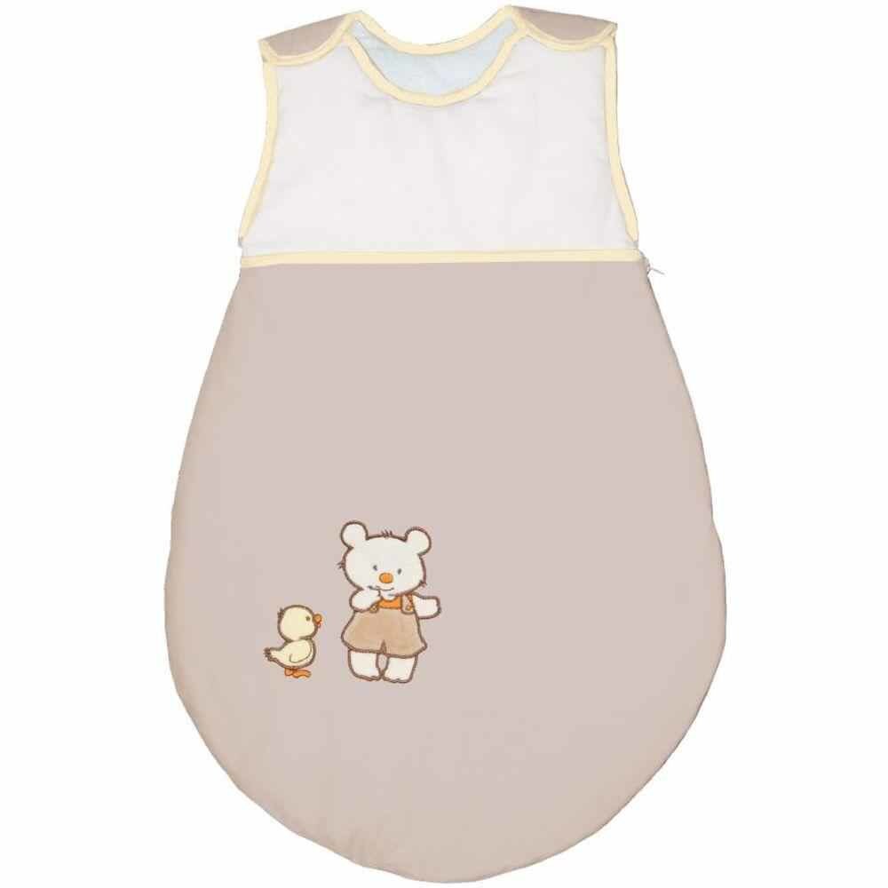Sac de dormit crem, Ursulet,0-3 luni
