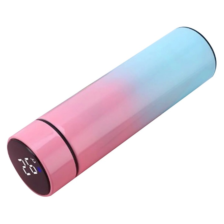 Cana termos YANYXR 500ML izolatie gradient LED afisaj temperatura inox 22.5x6.5x6.5cm