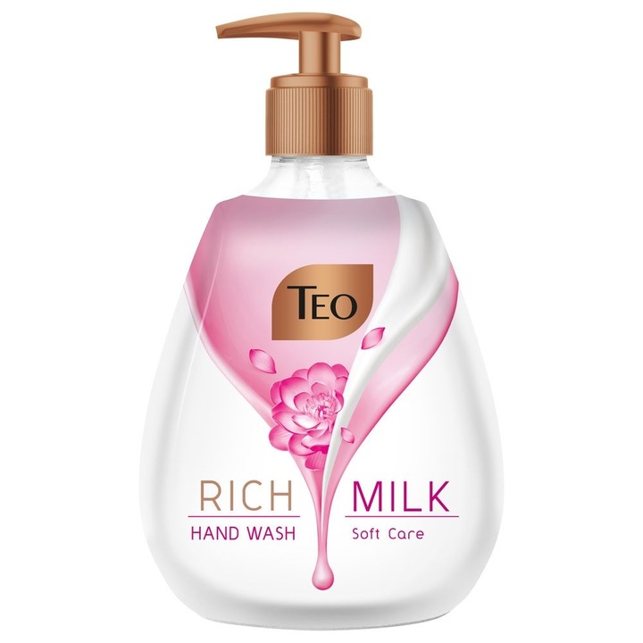 Sapun Lichid, Teo, Pompa 400 ml Milk Rich Soft Care