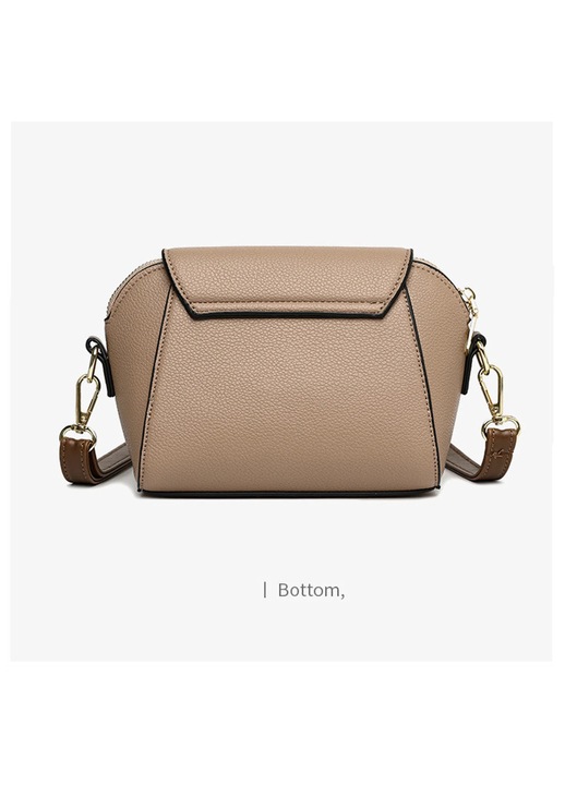 Geanta crossbody dama YANYXR piele moale versatila khaki 18x13x9cm