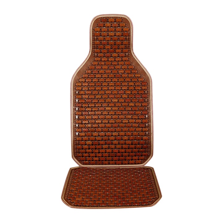Set perna scaun si spatar auto YANYXR lemn maro ventilat 40x40cm