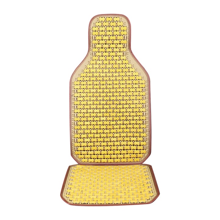 Set perna scaun si spatar auto YANYXR lemn bej 40x40cm