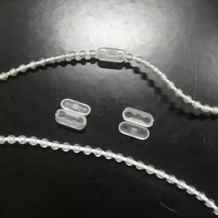 Conectori lant transparent pentru jaluzele set 10 buc 7x0.8cm
