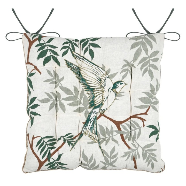Perna De Scaun Botanys 38x38cm, MoftX, Culoare Crem, 15% In 85% Bumbac