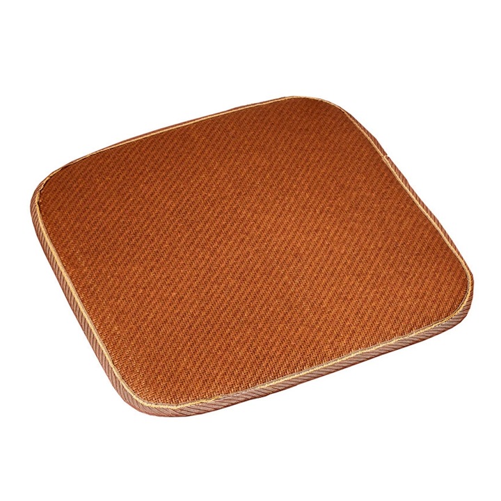 Perna scaun YANYXR, stil vintage, bumbac, maro, 40x40cm