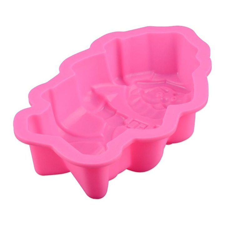 Forma prajitura silicon Mos Craciun 18.5x11.5x4cm colorat