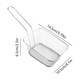 Cos servire mini cartofi prajiti YANYXR, inox, argintiu, 14.5x10.5x6.5cm