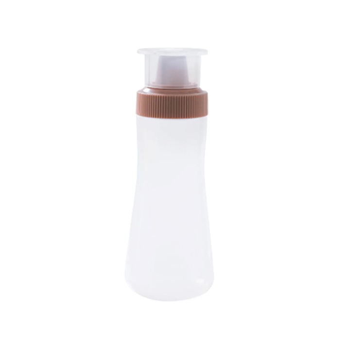 Sticla dozator condimente 350ml, plastic, roz, 19.5x6x6cm