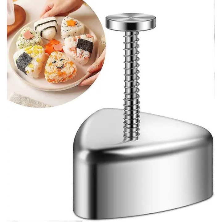 Forma sushi triunghiulara, otel inoxidabil, compacta, usor de curatat