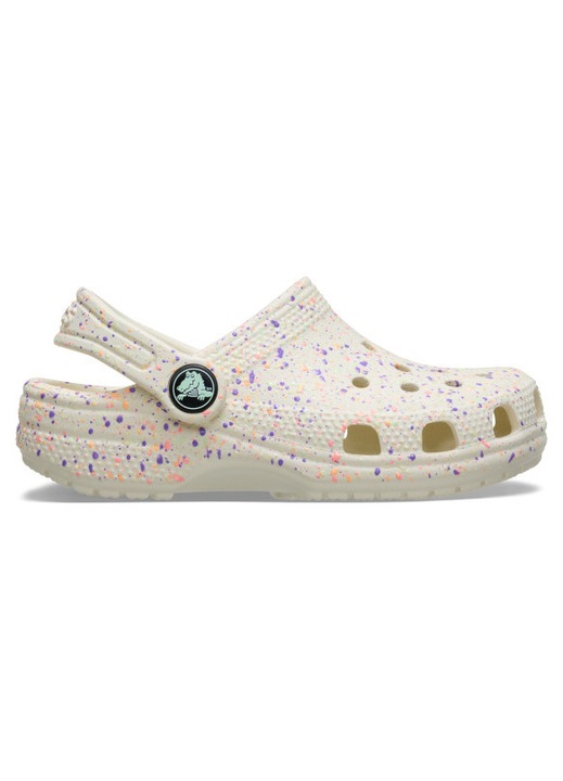 Saboti Crocs Classic Glow Paint Splatter Clog K, Alb