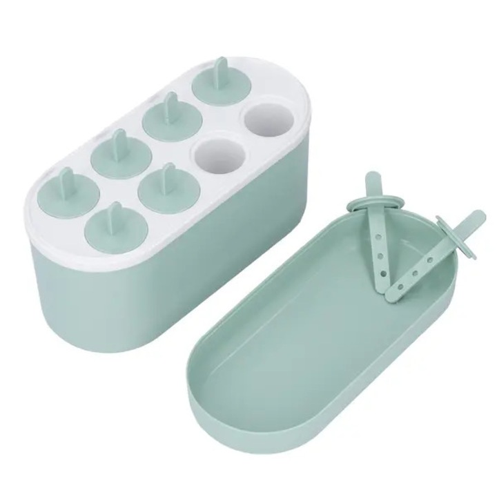 Forma silicon 8 cavitati pentru inghetata DIY, casnic, multicolor, 8x8cm