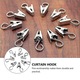 Set 50 cleme perdea inox rezistente, argintiu, 3.4x1.3x1 cm