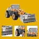 Vehicul de constructie, model aliaj, galben, 20x6.5x8.5cm