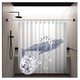 Set 12 carlige dublu inox pentru perdea de dus, cristal, antirugina