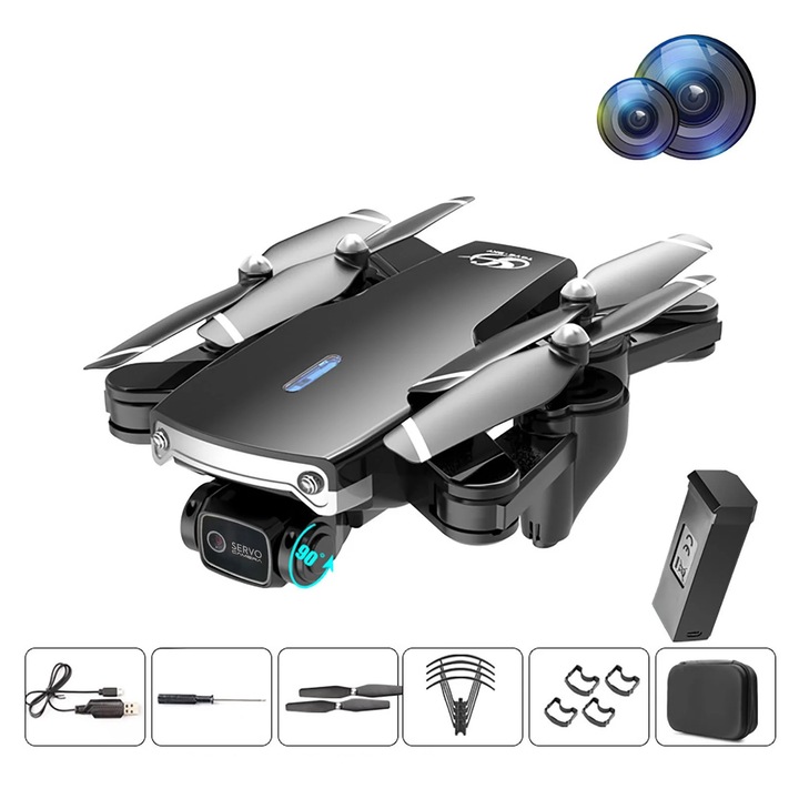 Drona YANYXR S169, camera HD, telecomanda, negru, 17 min zbor