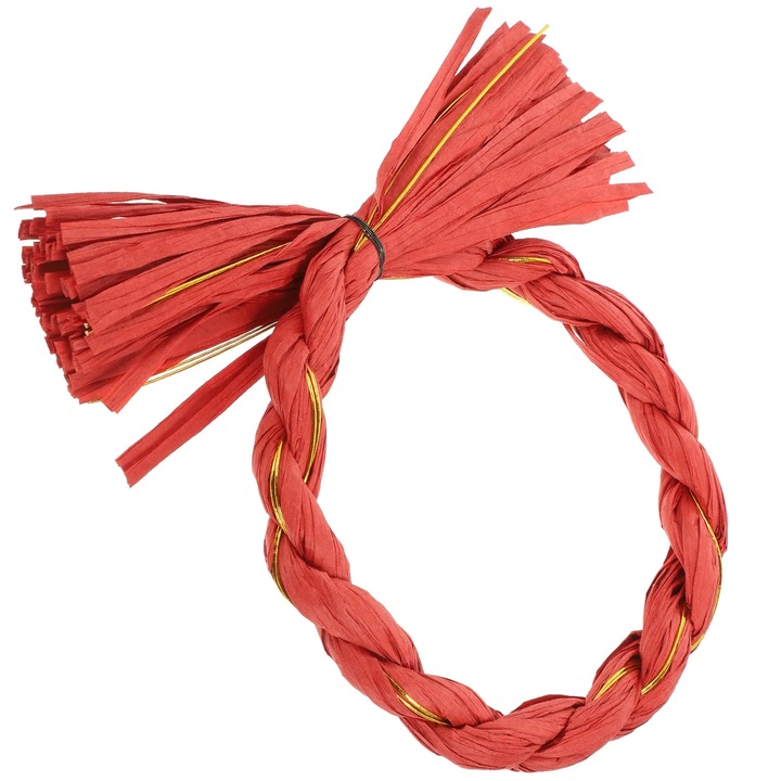 Corona decorativa DIY YANYXR, hartie impletita, 19x16x1.5cm