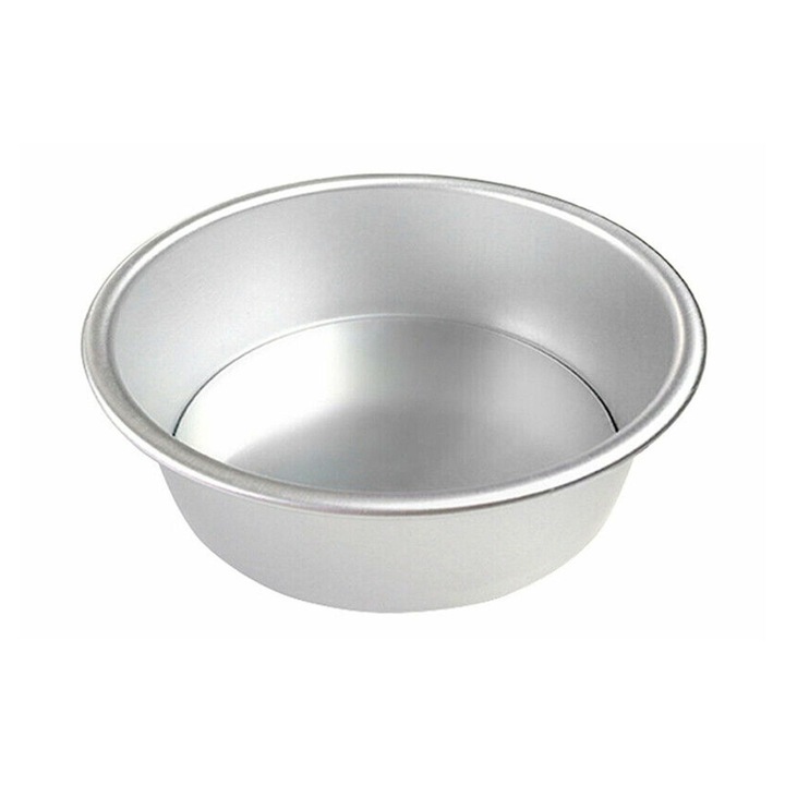 Tava rotunda copt, 7 inch, aluminiu, reutilizabila, detasabila