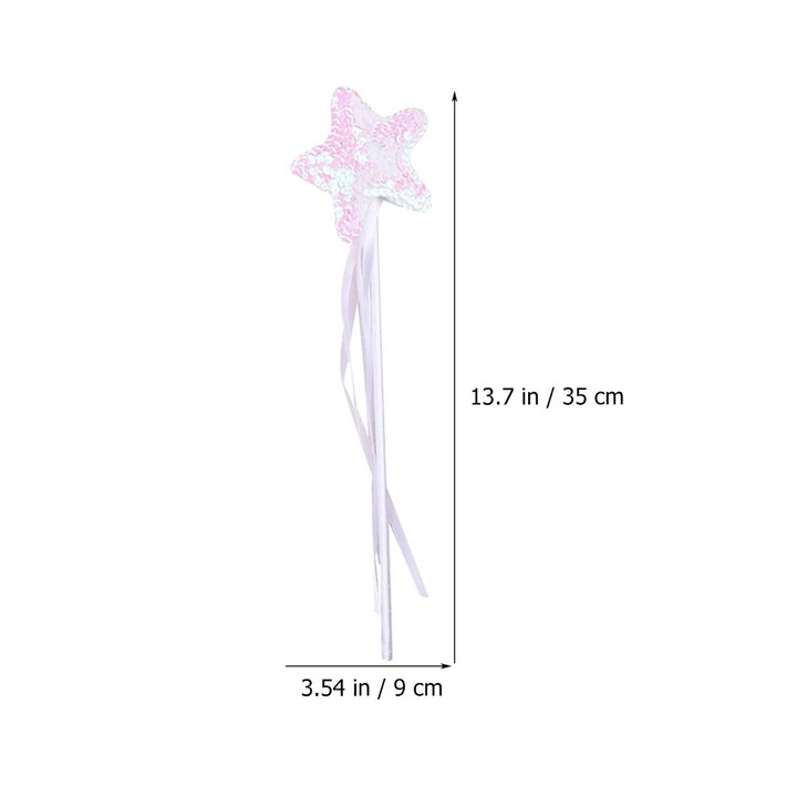 Set 6 baghete zana YANYXR alb 35x9x2cm paiete