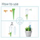 Set 12 dispozitive automate irigare plante, albastru verde, 13x3.2cm