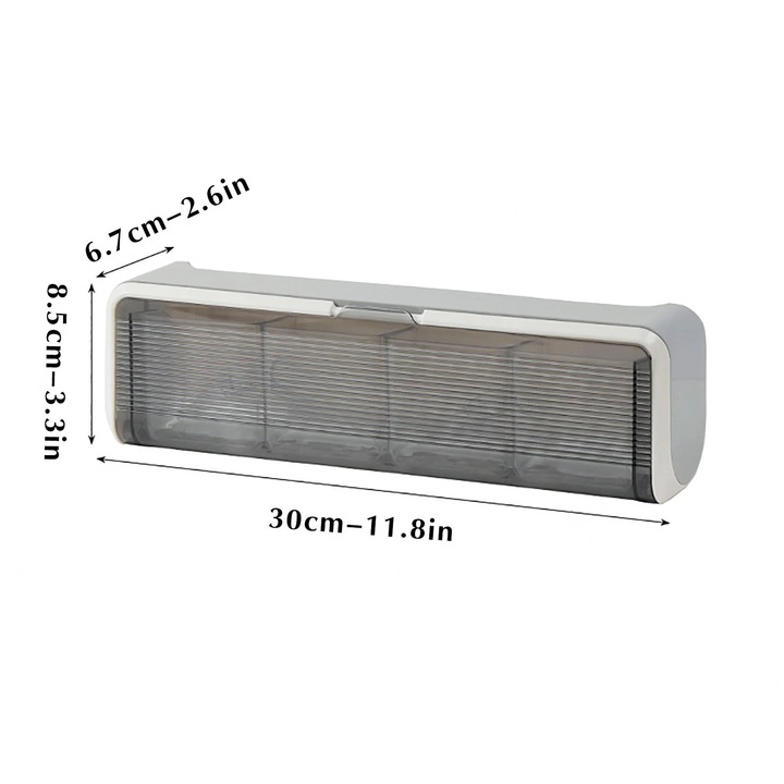 Set organizator condimente perete YANYXR transparent 30x15x10cm