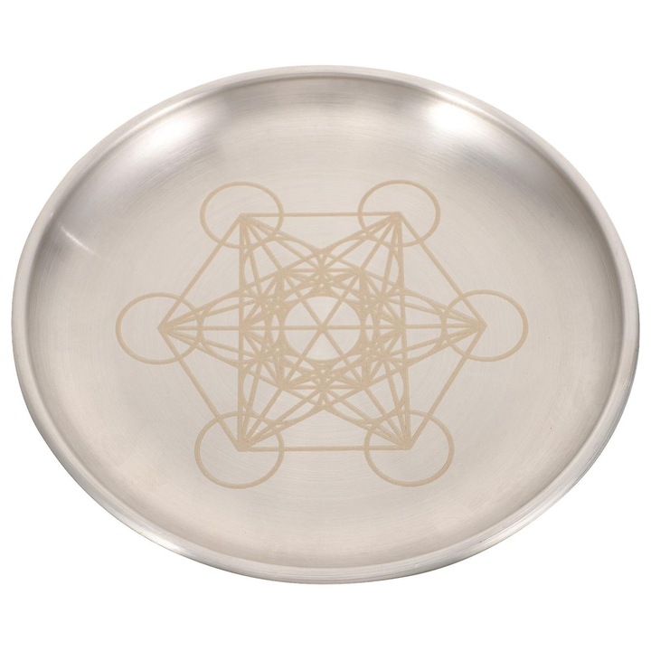 Tava altar metalica, 13.9x13.9x0.7cm, negru