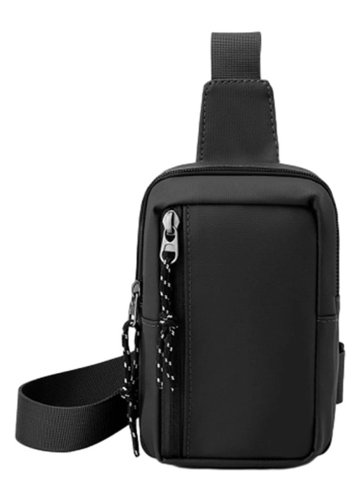 Rucsac piele barbati YANYXR negru 12x7x19cm impermeabil mic