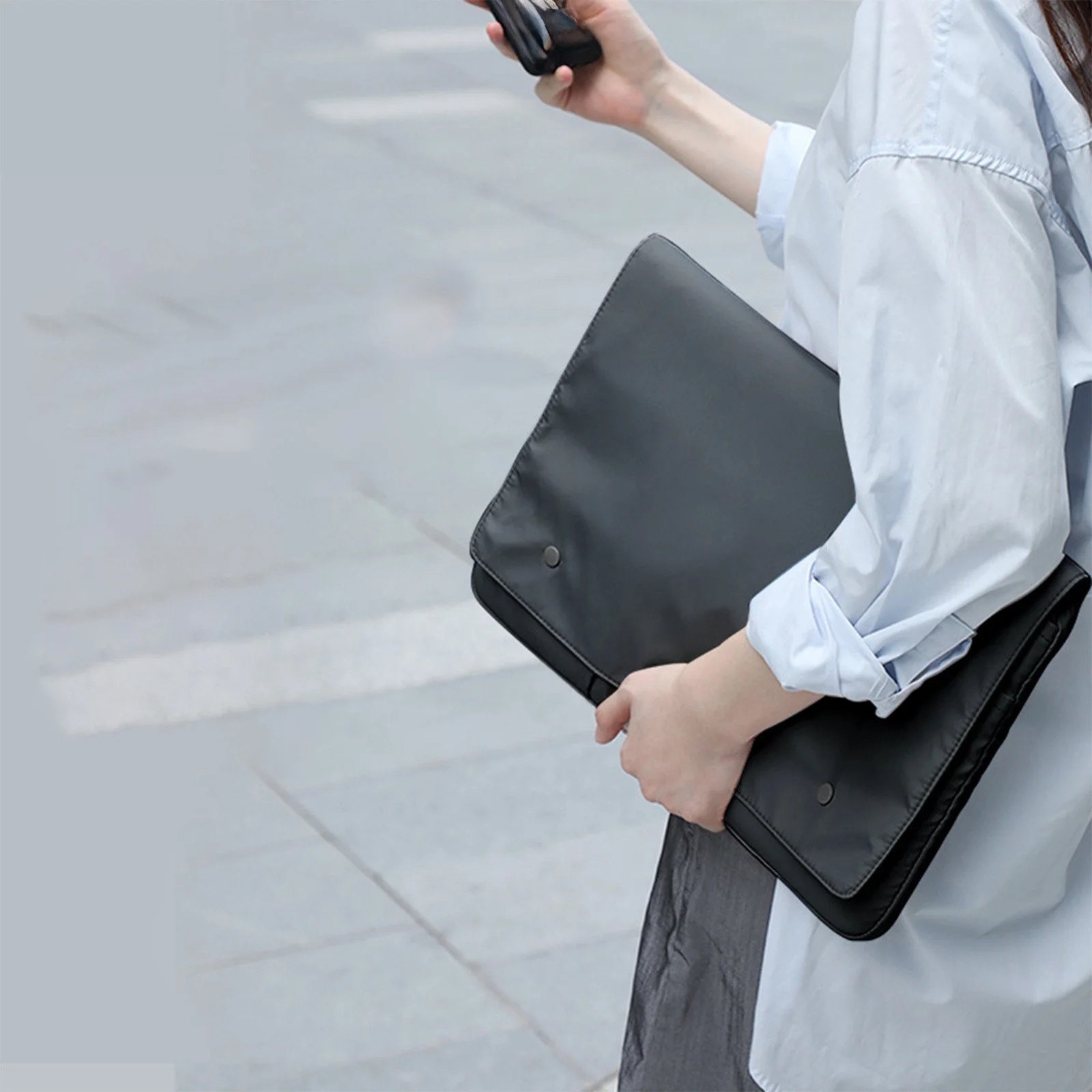 Geanta laptop YANYXR multifunctionala negru 34.5x25x2cm usoara