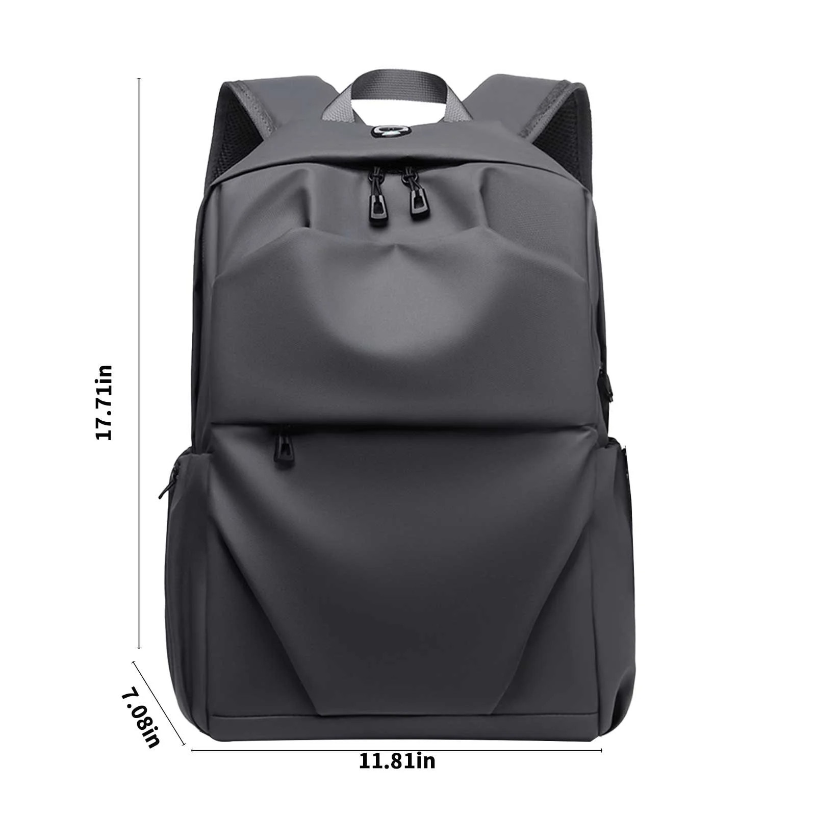 Rucsac laptop YANYXR unisex, capacitate mare, gri inchis, 45x30x16cm