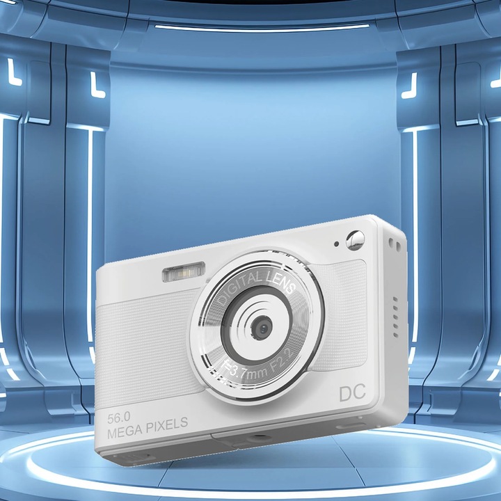 Aparat foto compact YANYXR 56MP autofocus alb 9.8x6x2.4cm