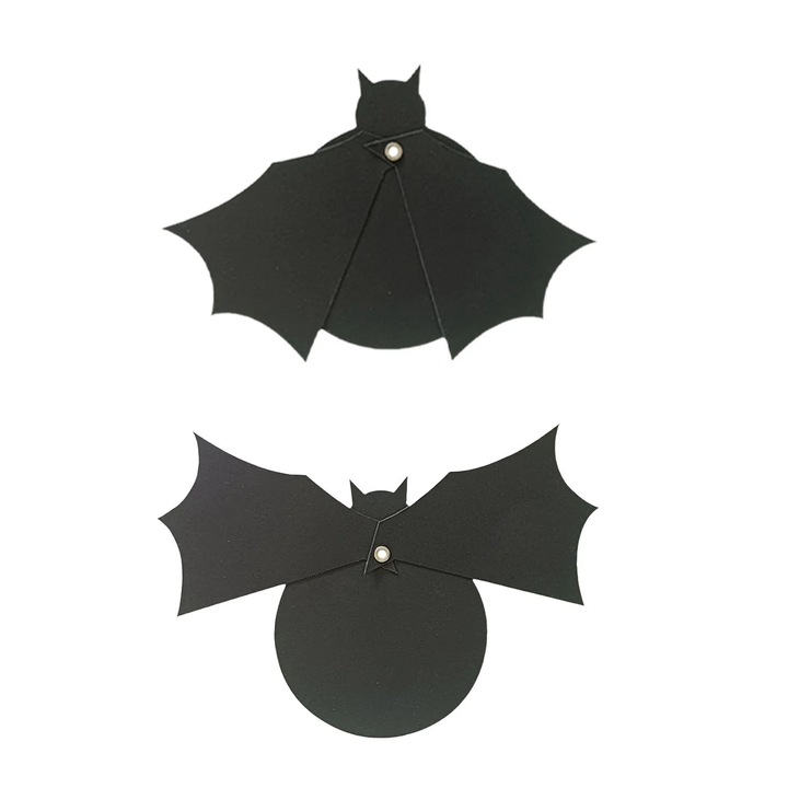 Set 10 invitatii Halloween YANYXR negru alb 15x11cm cu plicuri