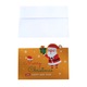 Set 10 felicitari Craciun YANYXR cu plicuri si autocolante galben 15x10x1cm