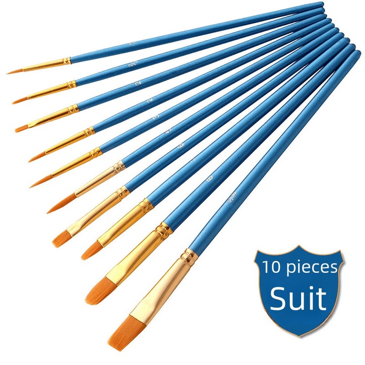 Set pensule pictura YANYXR nylon albastru 5 piese