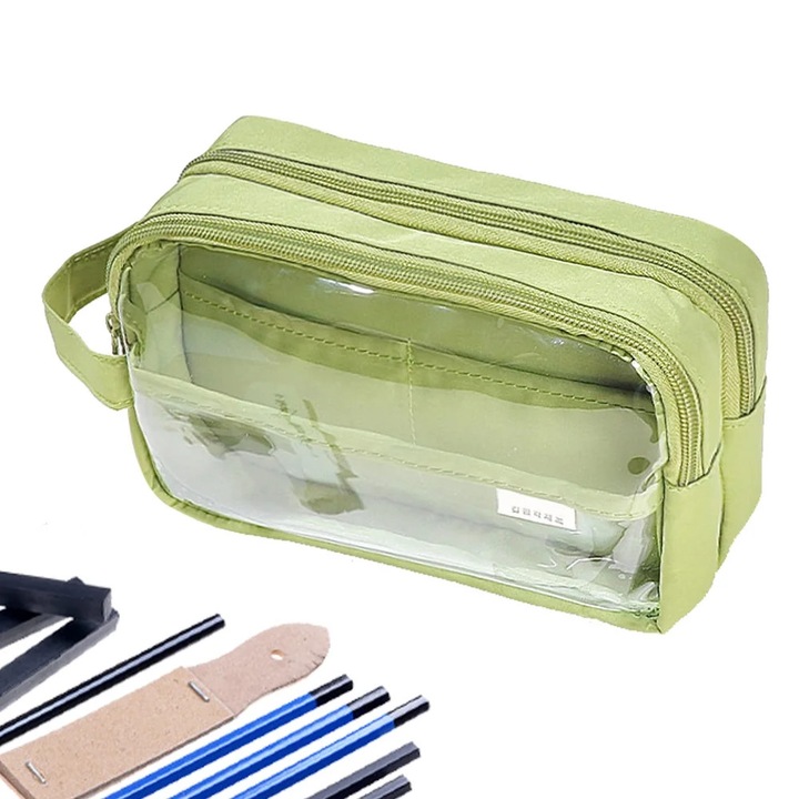 Penar YANYXR organizator transparent verde 30x10cm