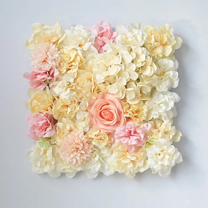 Perete floral decorativ YANYXR roz galben 150x100cm plastic