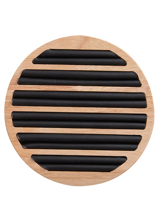 Tava organizator inele YANYXR lemn piele negru 15x15x2cm