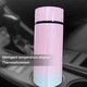Sticla Apa YANYXR, Izolatie Vid dublu, Afisaj LED Temperatura, Roz, 500ml