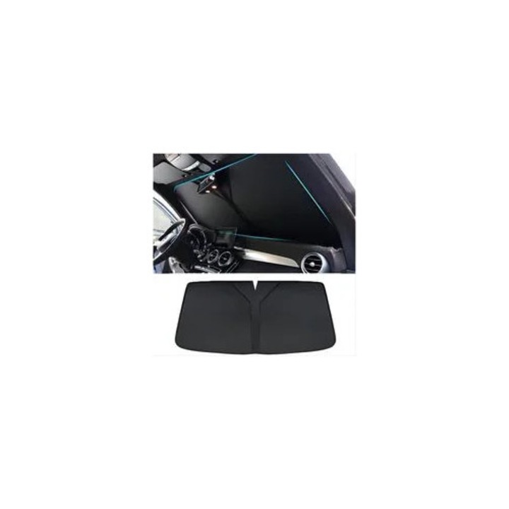 Parasolar parbriz auto, Peugeot Expert 2016+, protectie UV, pliabil, negru