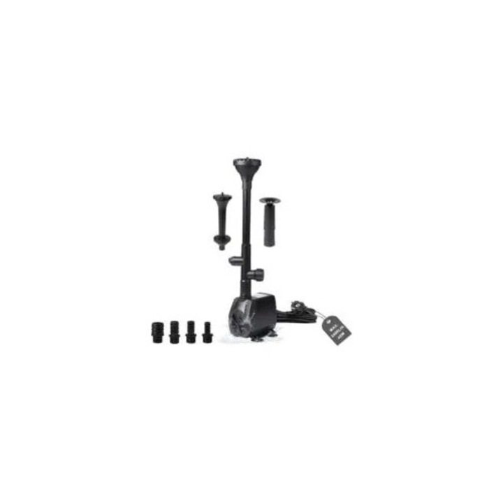Pompa de fantana submersibila 2500L/h, reglabila, 45W, 4 duze, 5m cablu, telescopic 16.5-26.5cm