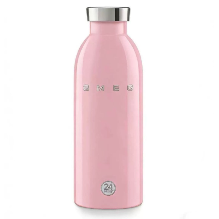 Cana termos Smeg, inox, roz, 500ml
