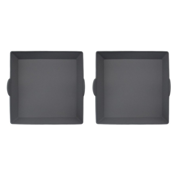 Separatoare tavi copt, set 2 buc, silicon, gri, 14.5x14.5x4.8cm si 30x14.5x4.8cm