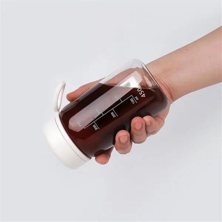 Infuzor cafea rece portabil, maner silicon, alb, 7x14.5cm