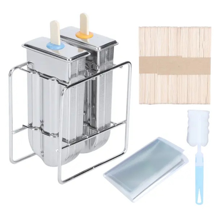 Set forme inghetata din otel inoxidabil, 2 modele, accesorii, 61x85x90mm