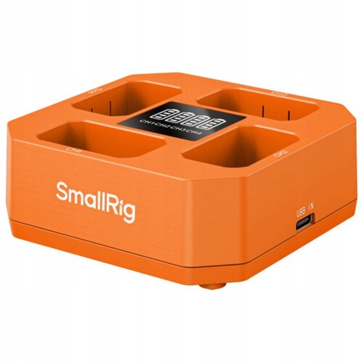 Incarcator SmallRig 5749 NP-FW50 4 canale portocaliu USB-C 65W