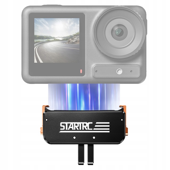 Магнитна стойка STARTRC за камери DJI Action 5 Pro 4 3, черно-оранжев алуминий, 30g