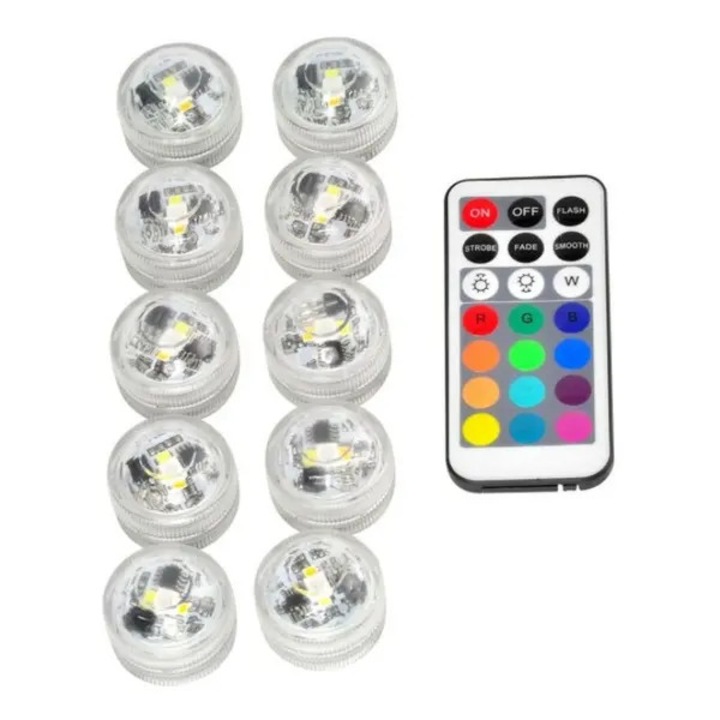 Lampa subacvatica mini multicolor, LED, 30mm, set 1 buc