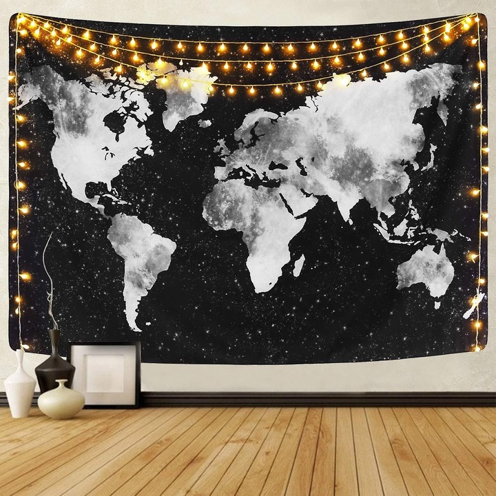 Tapiserie perete decor natural, 150x130cm, poliester, multicolor