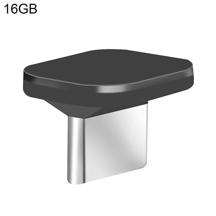 Memorie USB 16GB/32GB/64GB, mini, portabil, Type-C/USB, negru, 1.7x1.3x0.7cm