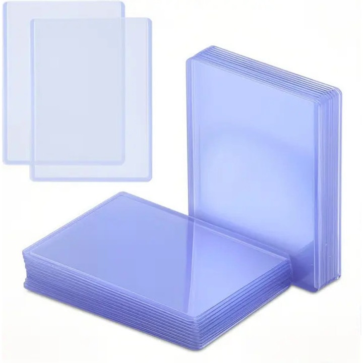 Set 20 folii protectoare plastic dur 7.6x10.2cm pentru carduri