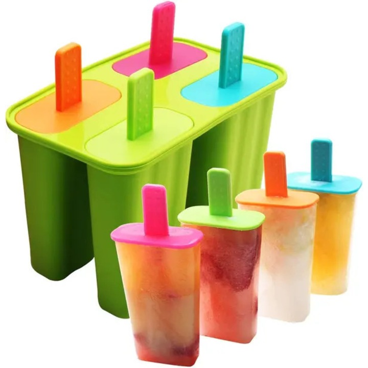 Forma inghetata silicon alimentar 4 gauri verde 1 set