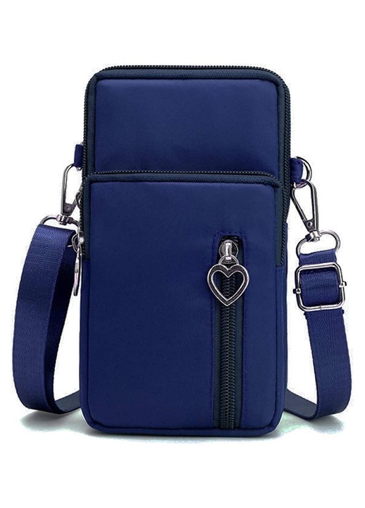 Női kis crossbody táska, mini, vízálló nylon, többszínű, 20x10x4cm